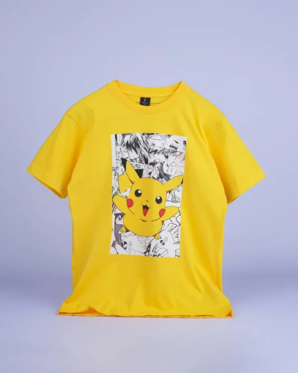 Regular Fit Pikachu Manga Yellow