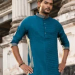 elegant petrol blue panjabi