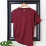 regular fit plain maroon