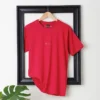 regular fit plain red