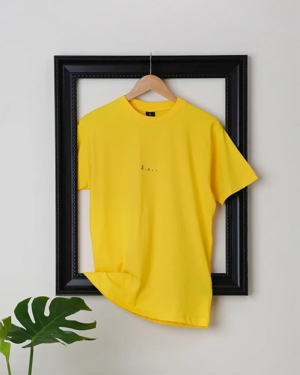 regular fit plain yellow