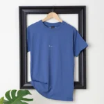 regular fit plain petrol blue