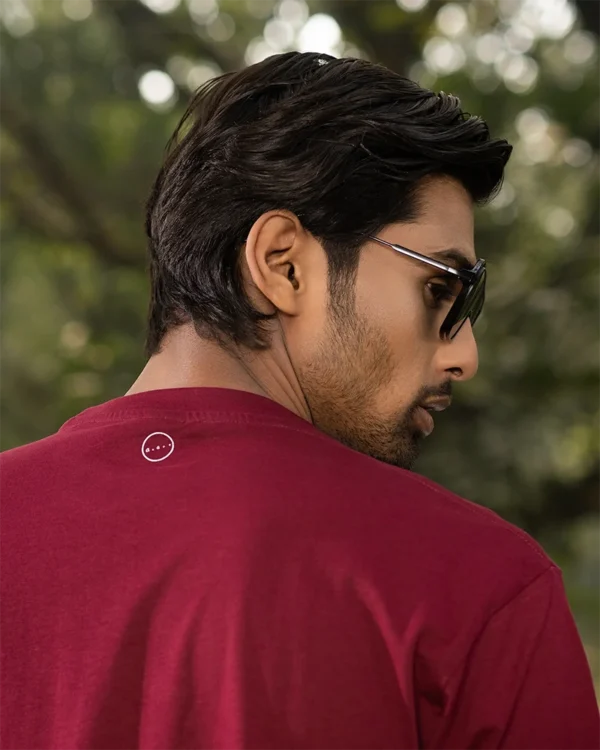 regular fit plain maroon