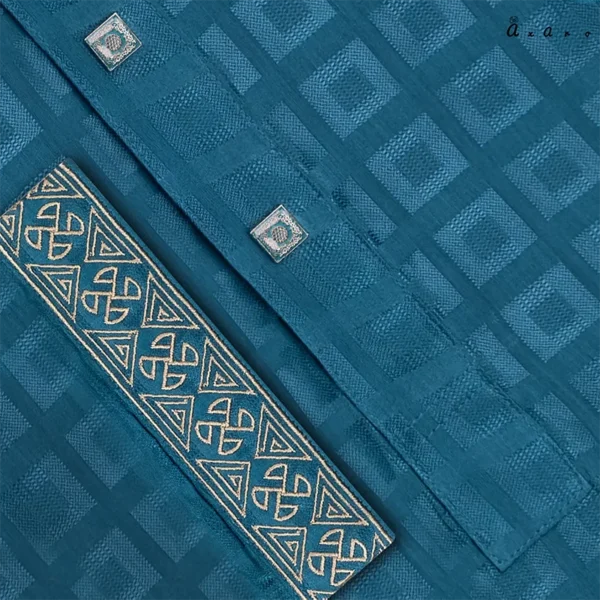 elegant petrol blue panjabi