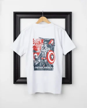 Regular Fit Captain America White