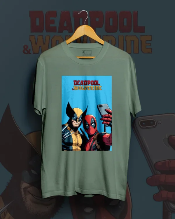 Regular Fit Deadpool Selfie Mint