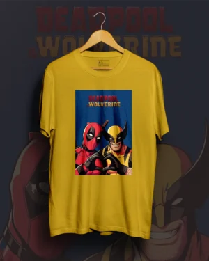 Regular Fit Deadpool Love Sign Yellow