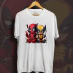 Regular Fit Deadpool Cartoon Figure White