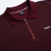 Printed Maroon Polo