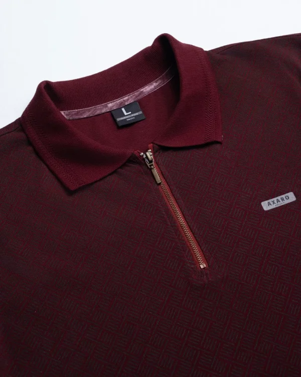 Printed Maroon Polo