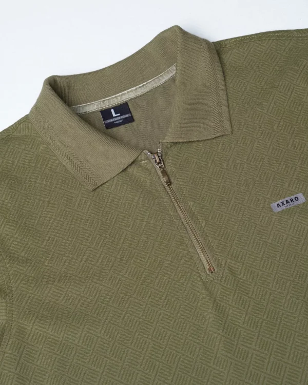 Printed Olive Polo