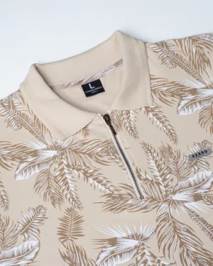 Printed Beige Polo