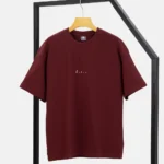 Maroon Drop Shoulder Tshirt