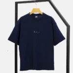 Navy Drop Shoulder Tshirt