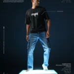 Punisher Black Drop Shoulder