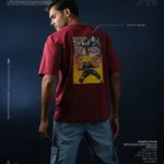 Ghost Rider Maroon Drop Shoulder