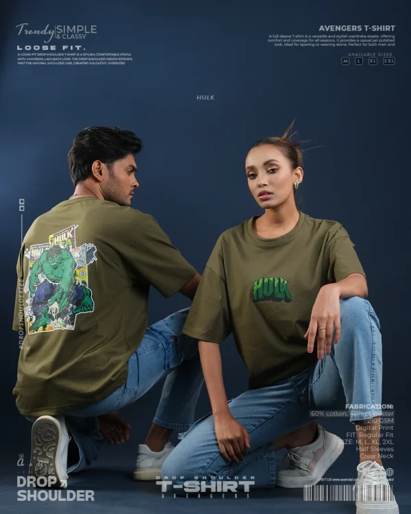 Hulk Classic Olive Drop Shoulder