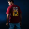 Ghost Rider Maroon Drop Shoulder