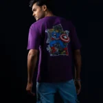 Captain America Classic Purple Drop Shoulder