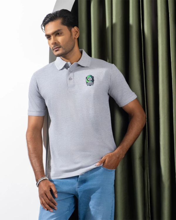 Dr. Doom Minimal Printed Polo Grey