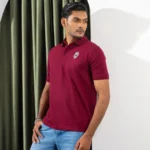 Spiderman Minimal Printed Polo Maroon