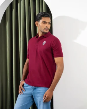 Spiderman Minimal Printed Polo Maroon