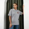 Ironman Minimal Printed Polo Grey