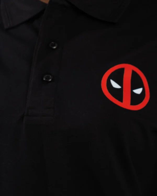 Deadpool Minimal Printed Polo Black