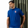 Captain Shield Minimal Printed Polo Royal Blue