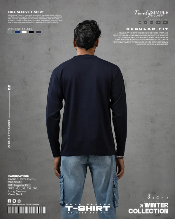Regular Full Sleeve T-shirt Navy