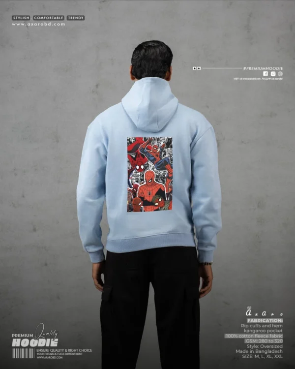 Spiderman Sky Blue Hoodie