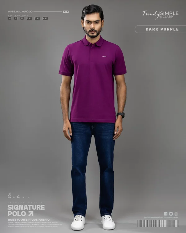 Signature Polo Dark Purple