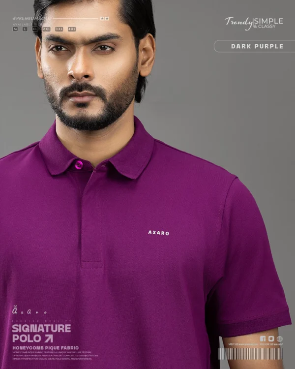 Signature Polo Dark Purple