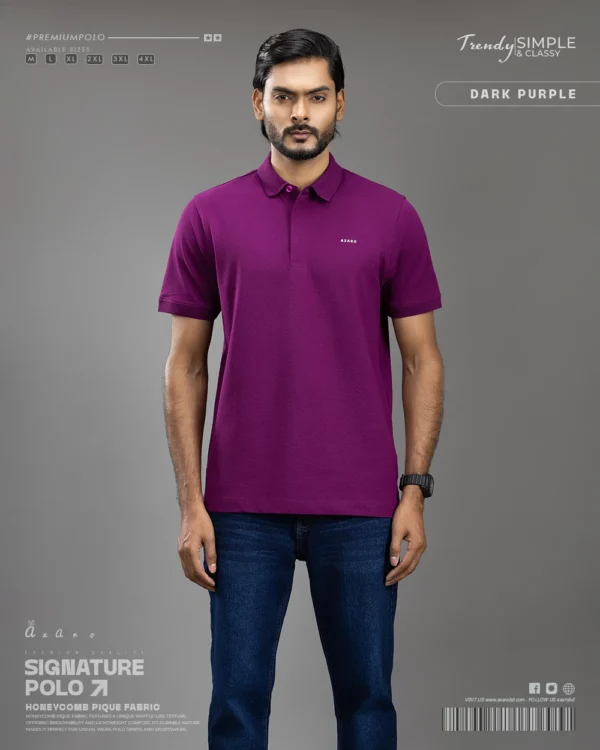 Signature Polo Dark Purple