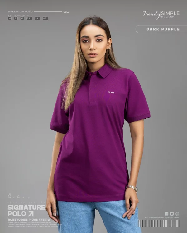 Signature Polo Dark Purple