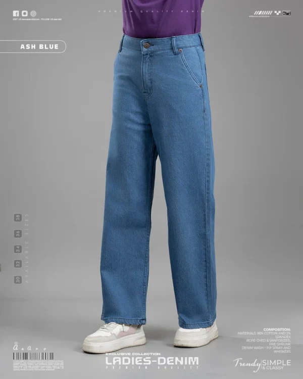 Women's High Waisted Jeans Ash Blue