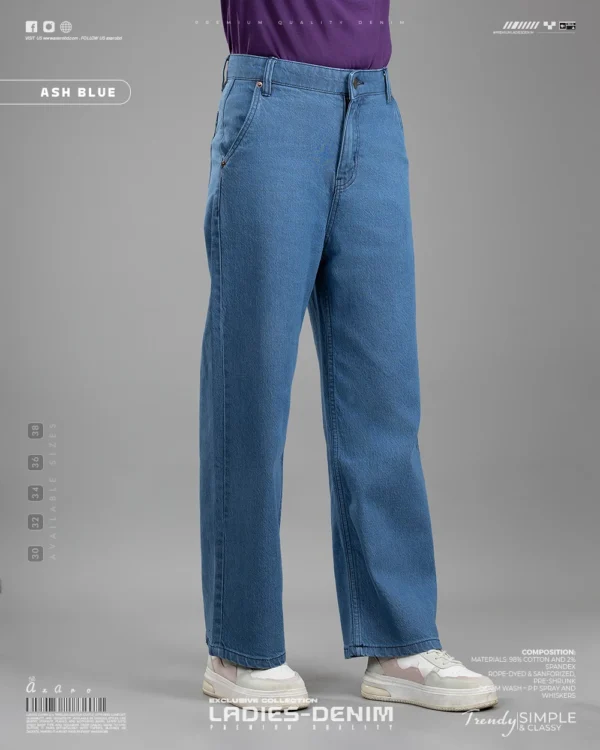 Women's High Waisted Jeans Ash Blue