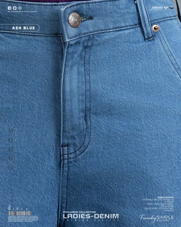 Women's High Waisted Jeans Ash Blue