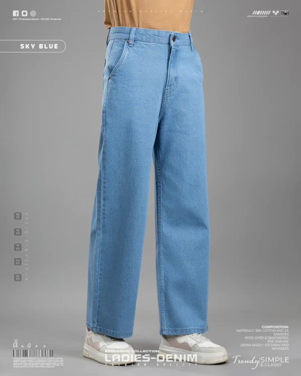 Women's High Waisted Jeans Sky Blue