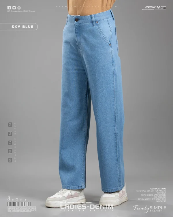 Women's High Waisted Jeans Sky Blue