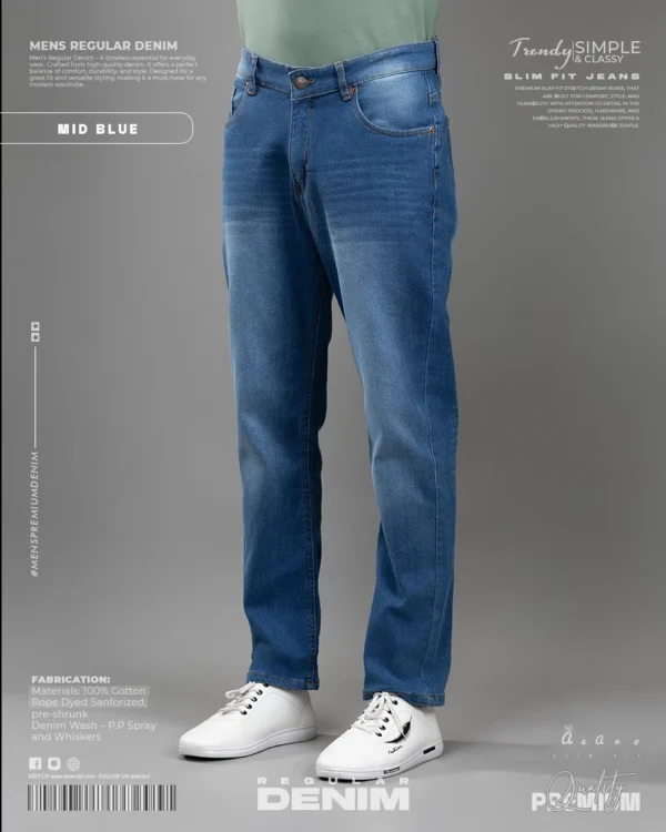 Men's Regular Jeans Mid Blue