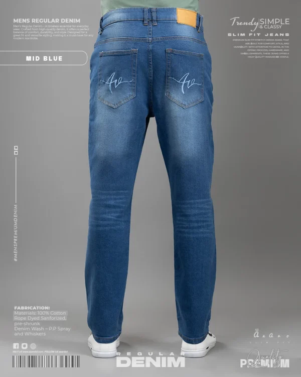 Men's Regular Jeans Mid Blue