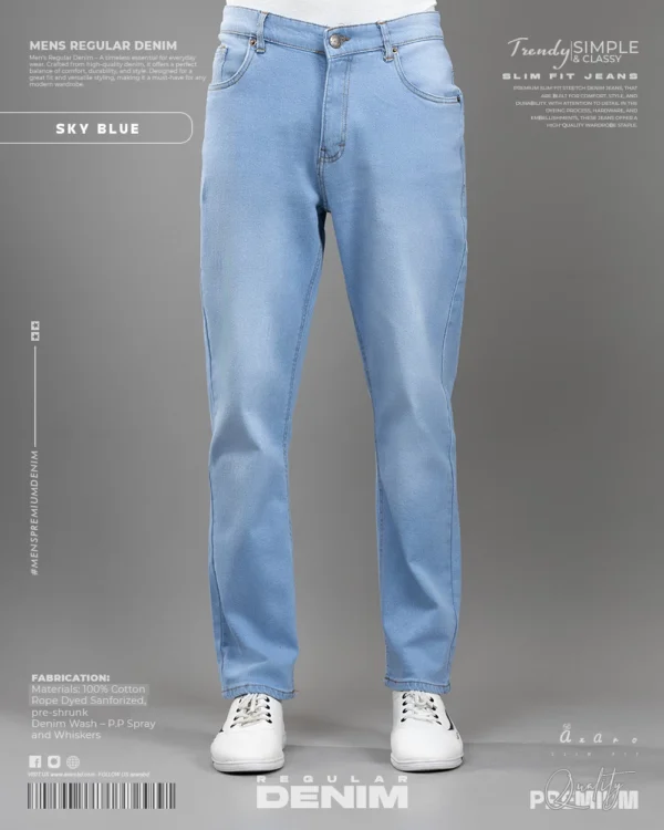 Men's Regular Jeans Sky Blue