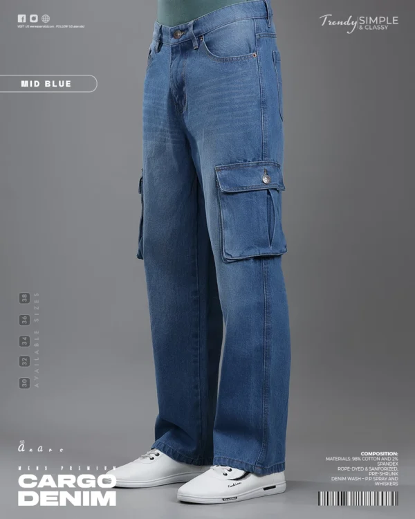 Men's Baggy Jeans Mid Blue