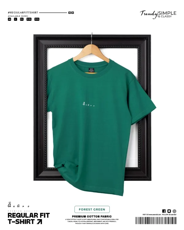 Regular Fit Plain Forest Green