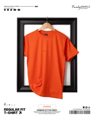Regular Fit Plain Orange