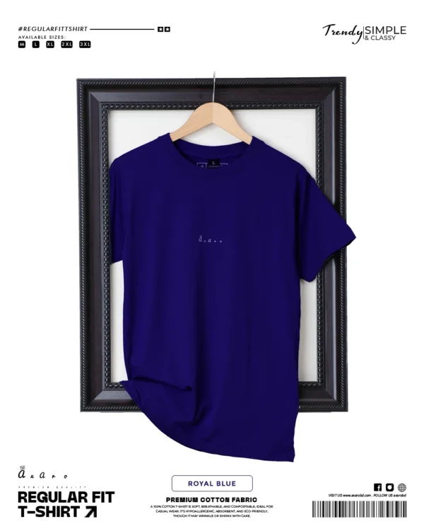 Regular Fit Plain Royal Blue