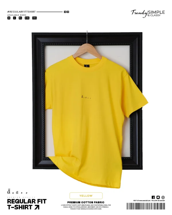 Regular Fit Plain Yellow