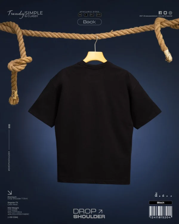 Black Drop Shoulder Tshirt