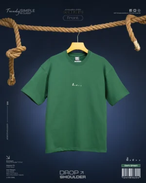 Dark Green Drop Shoulder Tshirt